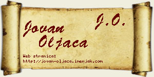 Jovan Oljača vizit kartica